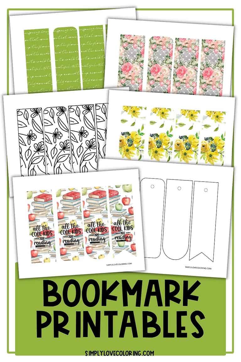 31 Bookmarks (Free PDF Printables Ready to Use, Coloring, and Templates ...