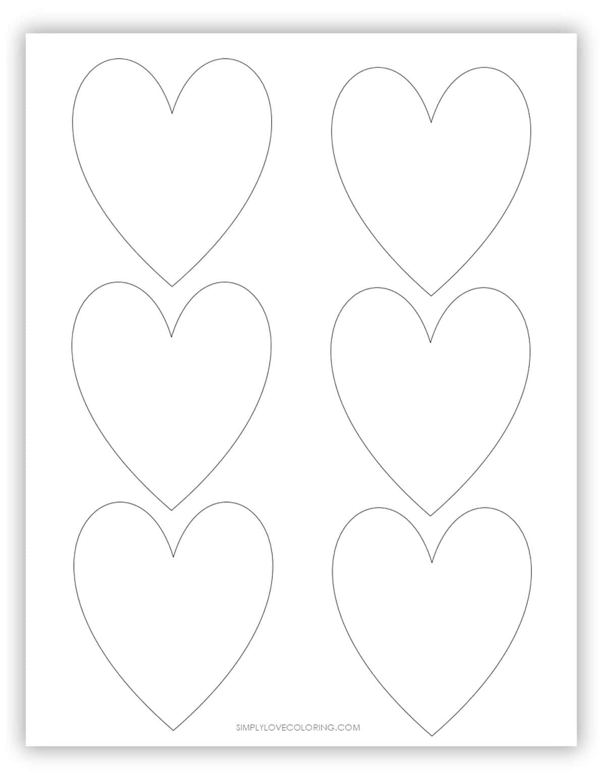 32 Heart Templates (Free PDF Printables) Simply Love Coloring