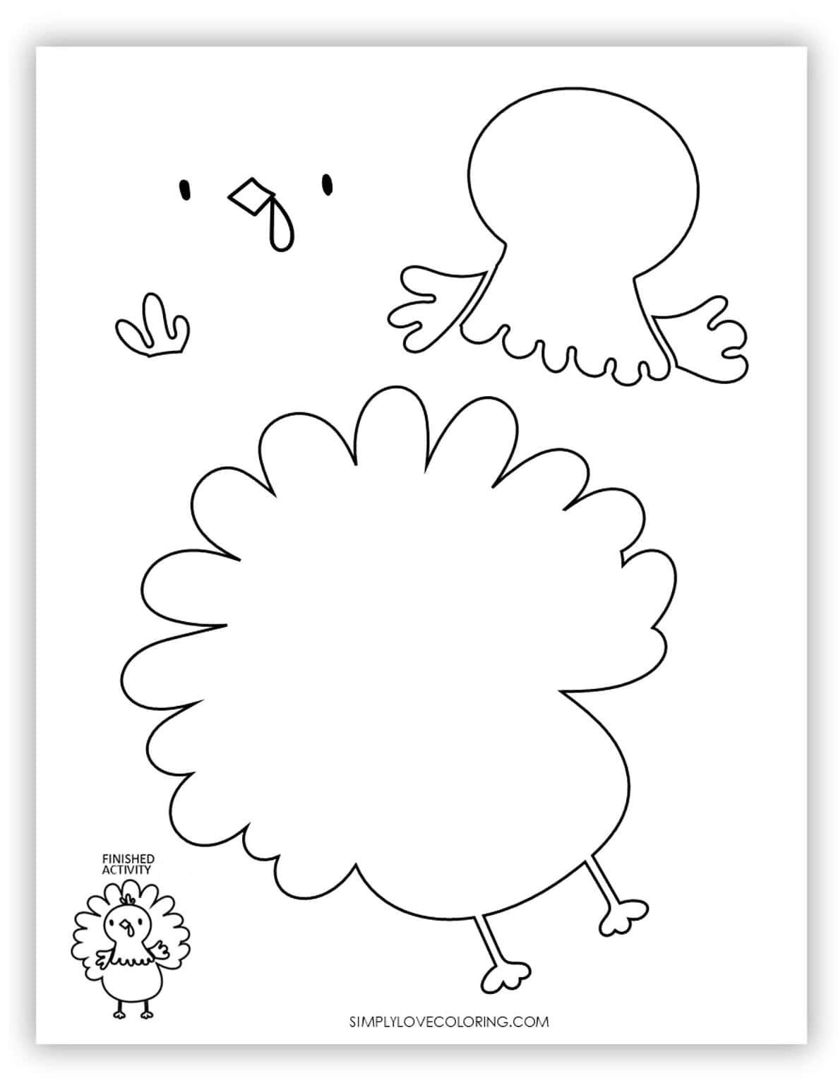Turkey Templates Free PDF Printables - Cute Turkey Templates Simplylovecoloring.com 1187x1536