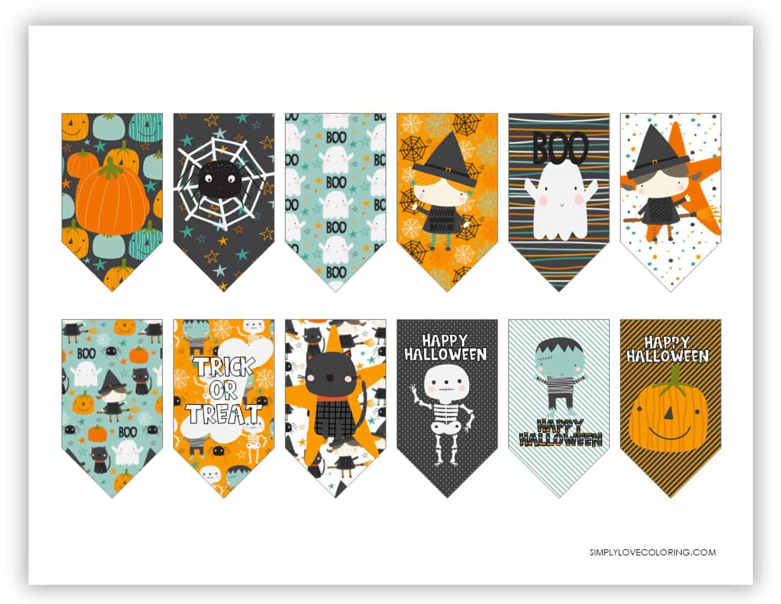 136 Halloween Tags (Free PDF Printables) - Simply Love Coloring