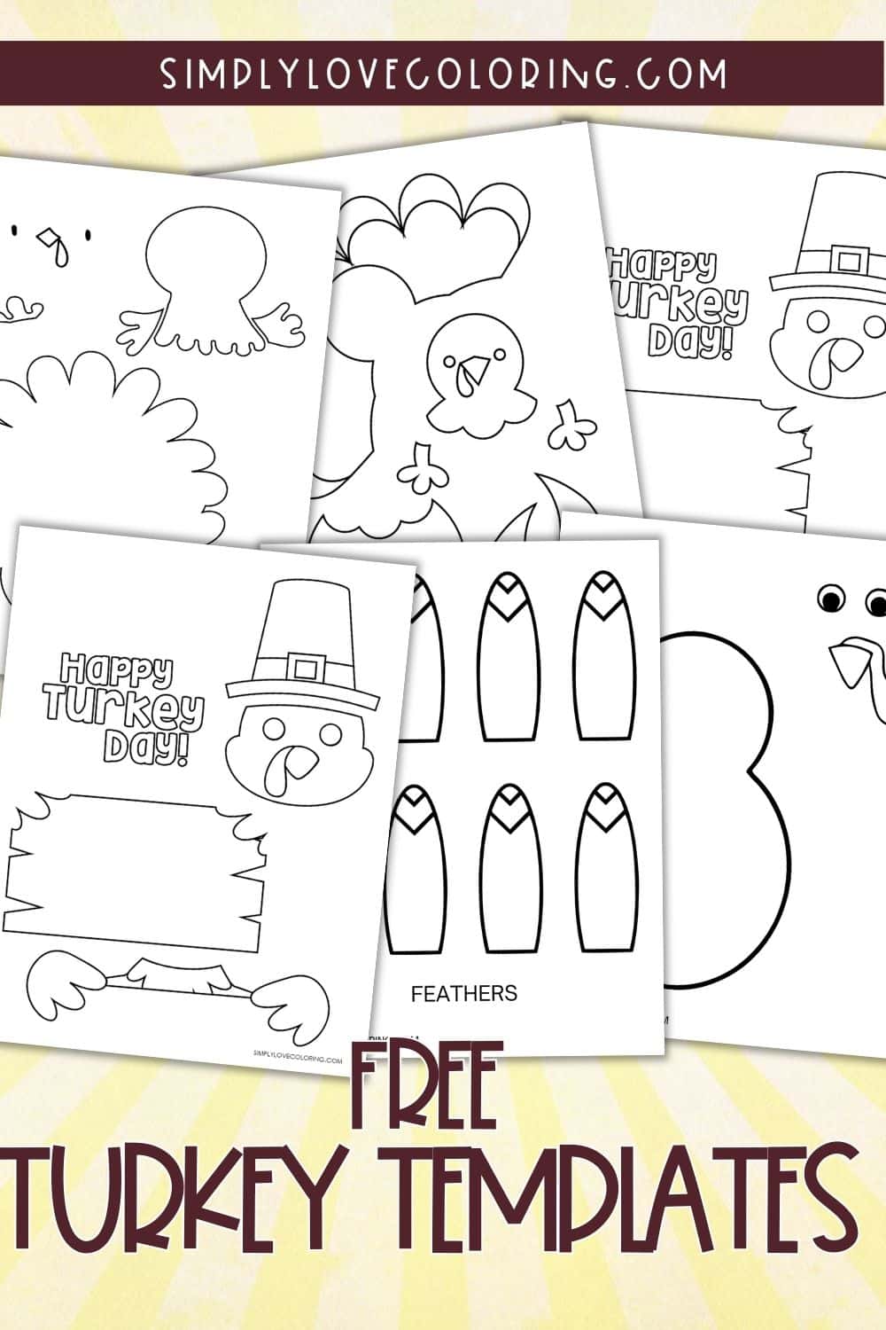 Turkey Templates (Free PDF Printables) - Simply Love Coloring
