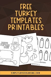 Turkey Templates (Free PDF Printables) - Simply Love Coloring