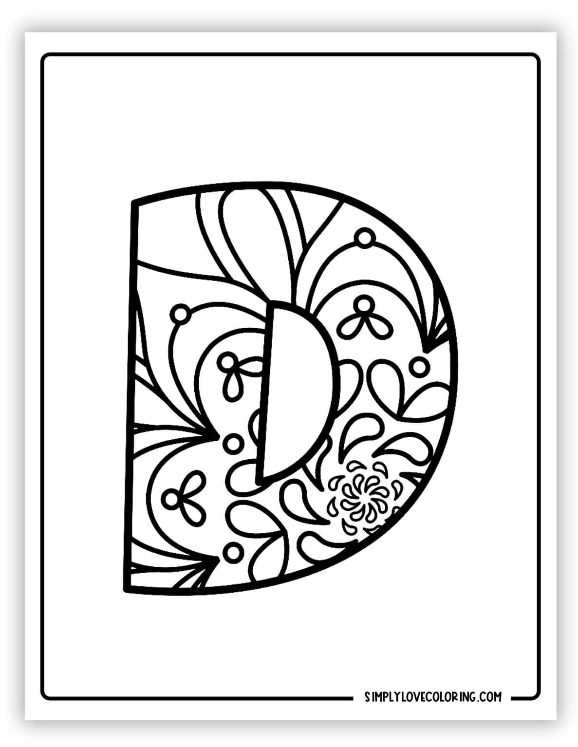 Mandala Alphabet Coloring Pages (Free PDF Printables) - Simply Love ...