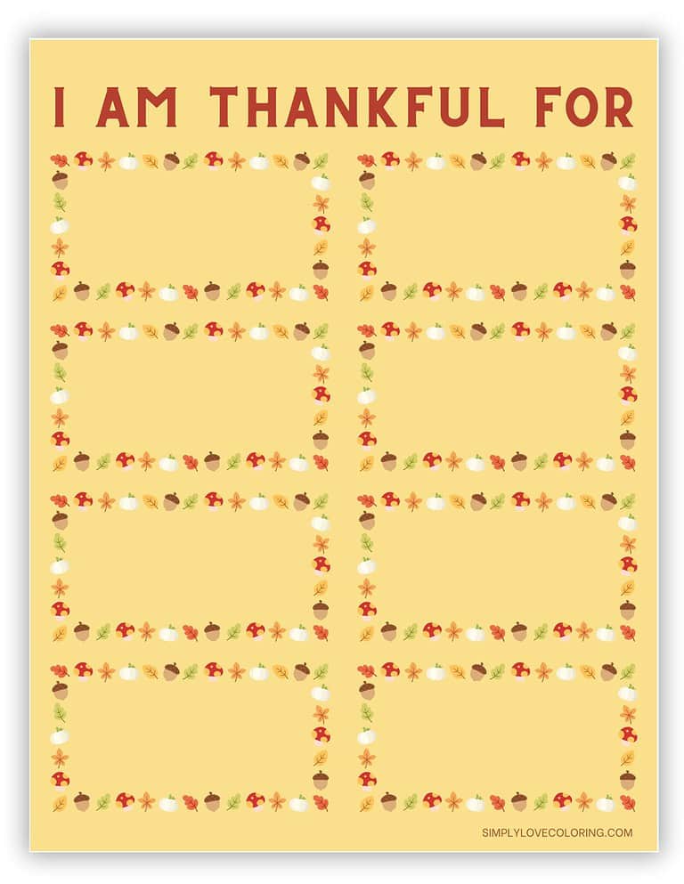 17 Embrace Gratitude "I Am Thankful For" Worksheets (Free PDF