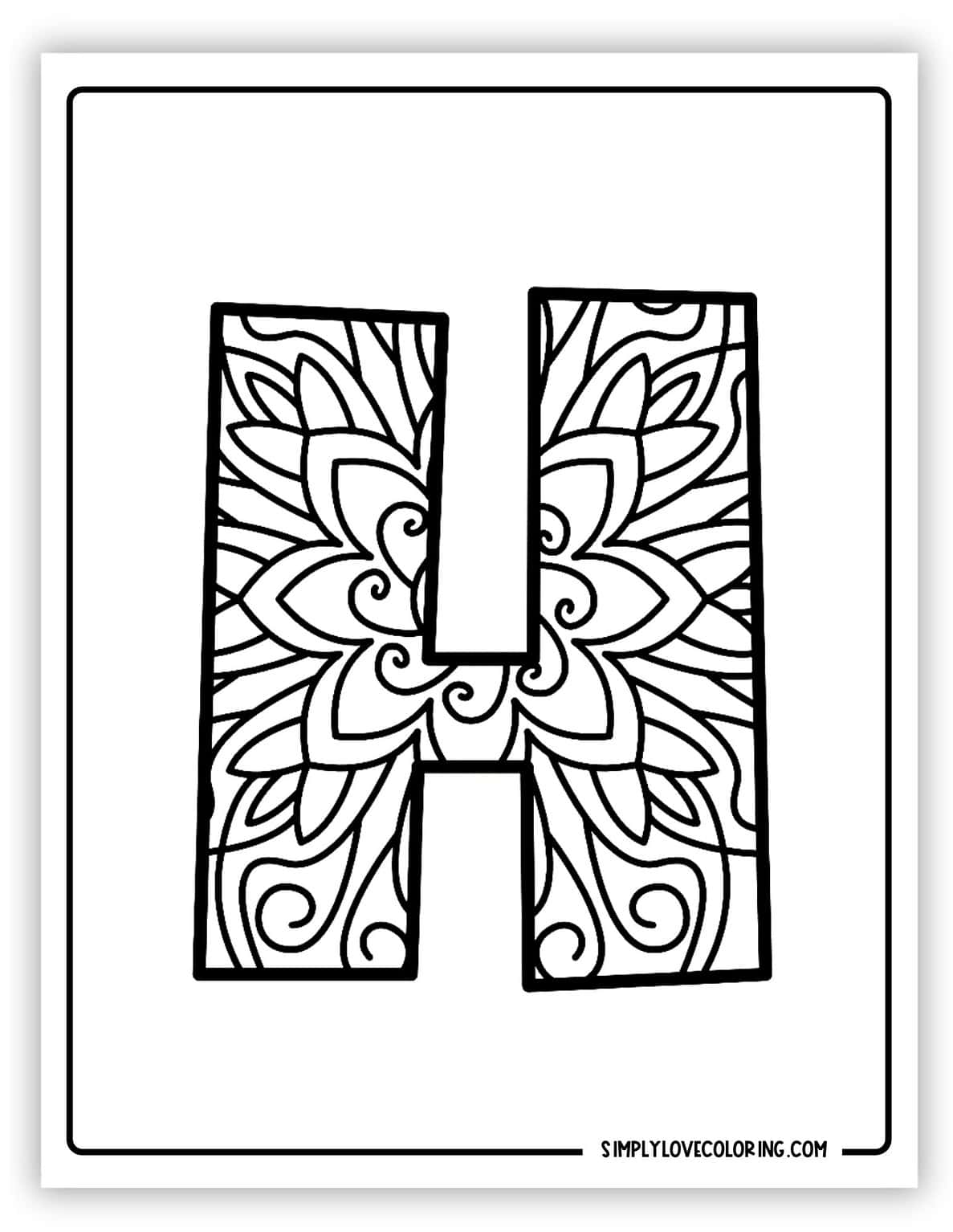 Mandala Alphabet Coloring Pages (Free PDF Printables) - Simply Love ...