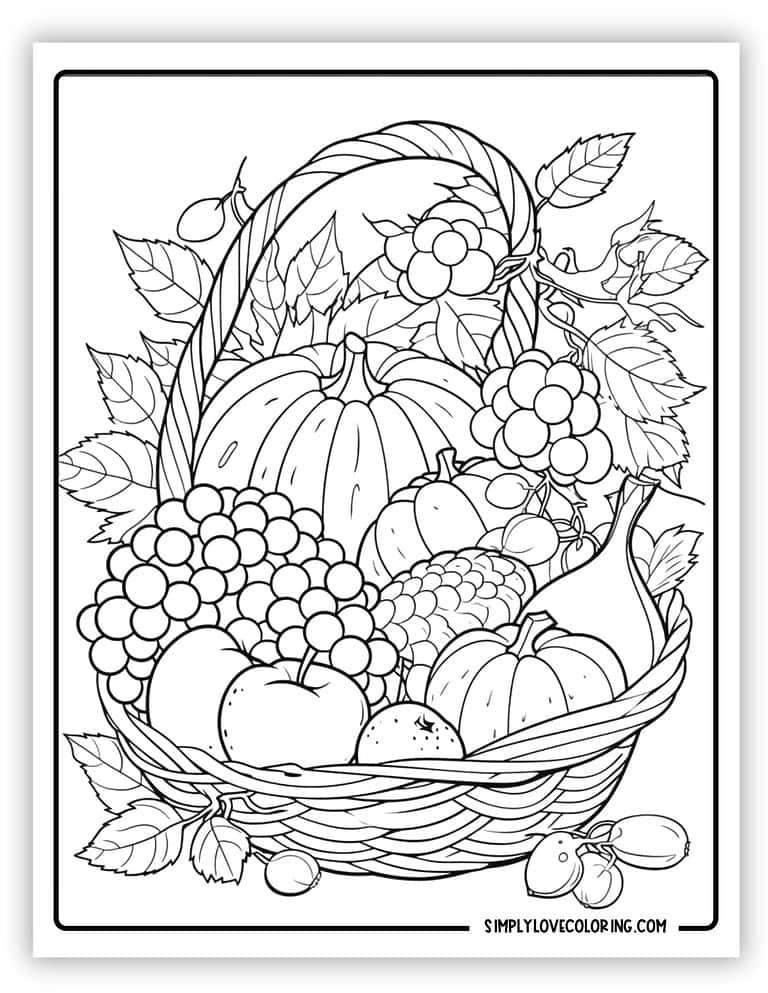 12 Harvest Coloring Pages (Free PDF Printables) - Simply Love Coloring