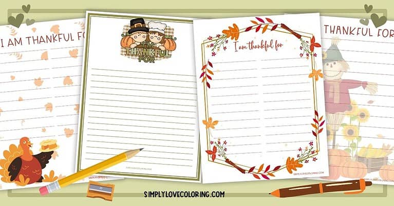 17 Embrace Gratitude: "I Am Thankful For" Worksheets (Free PDF ...