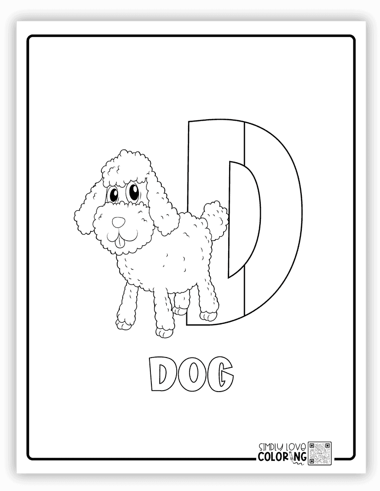 Animal Alphabet Coloring Pages (Free PDF Printables) Simply Love Coloring