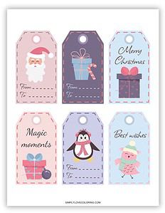 78 Printable Christmas Tags for Your Holiday Gifts (Free PDF Download) - Simply Love Coloring