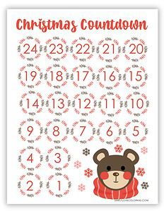 12 Christmas Countdown Calendars (Free PDF Printables) - Simply Love ...