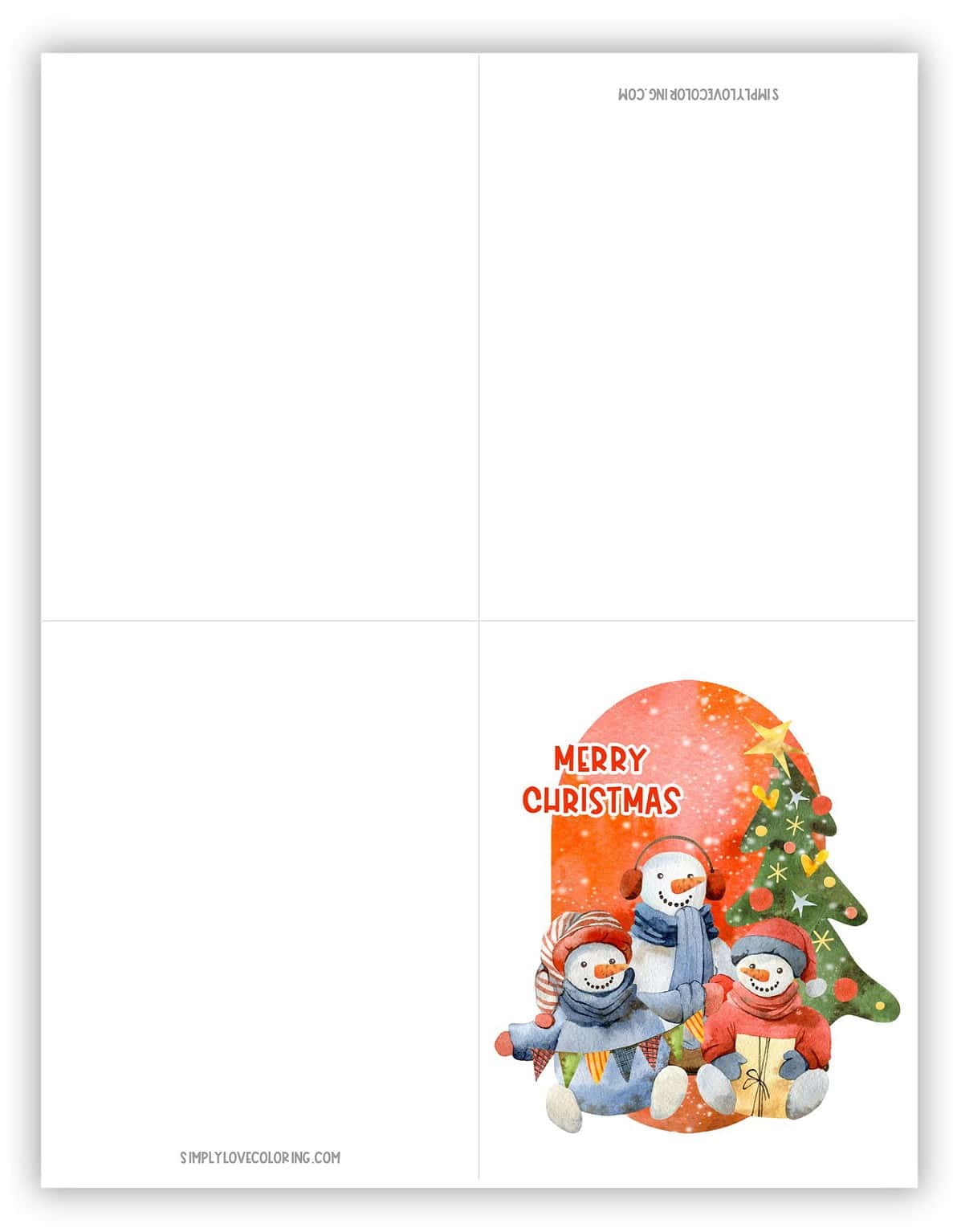 35 Christmas Card Printables (Free PDF Download) Simply Love Coloring