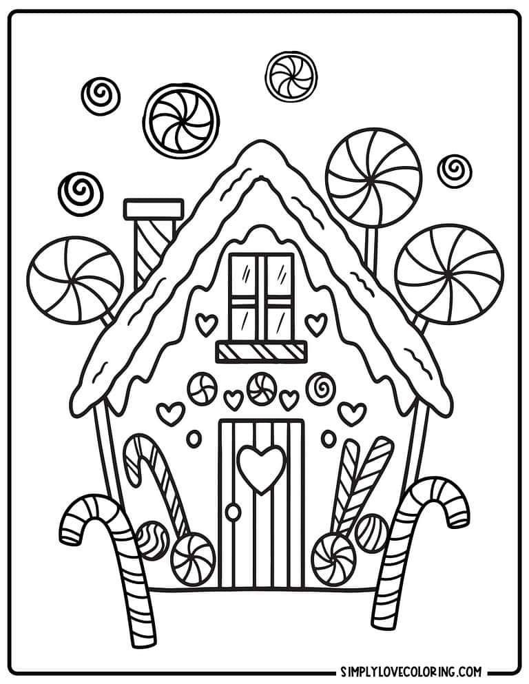 16 Gingerbread House Coloring Pages (Free PDF Printables) - Simply Love ...
