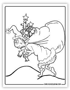 21 Grinch Christmas Tree Coloring Pages (Free PDF Printables) - Simply ...