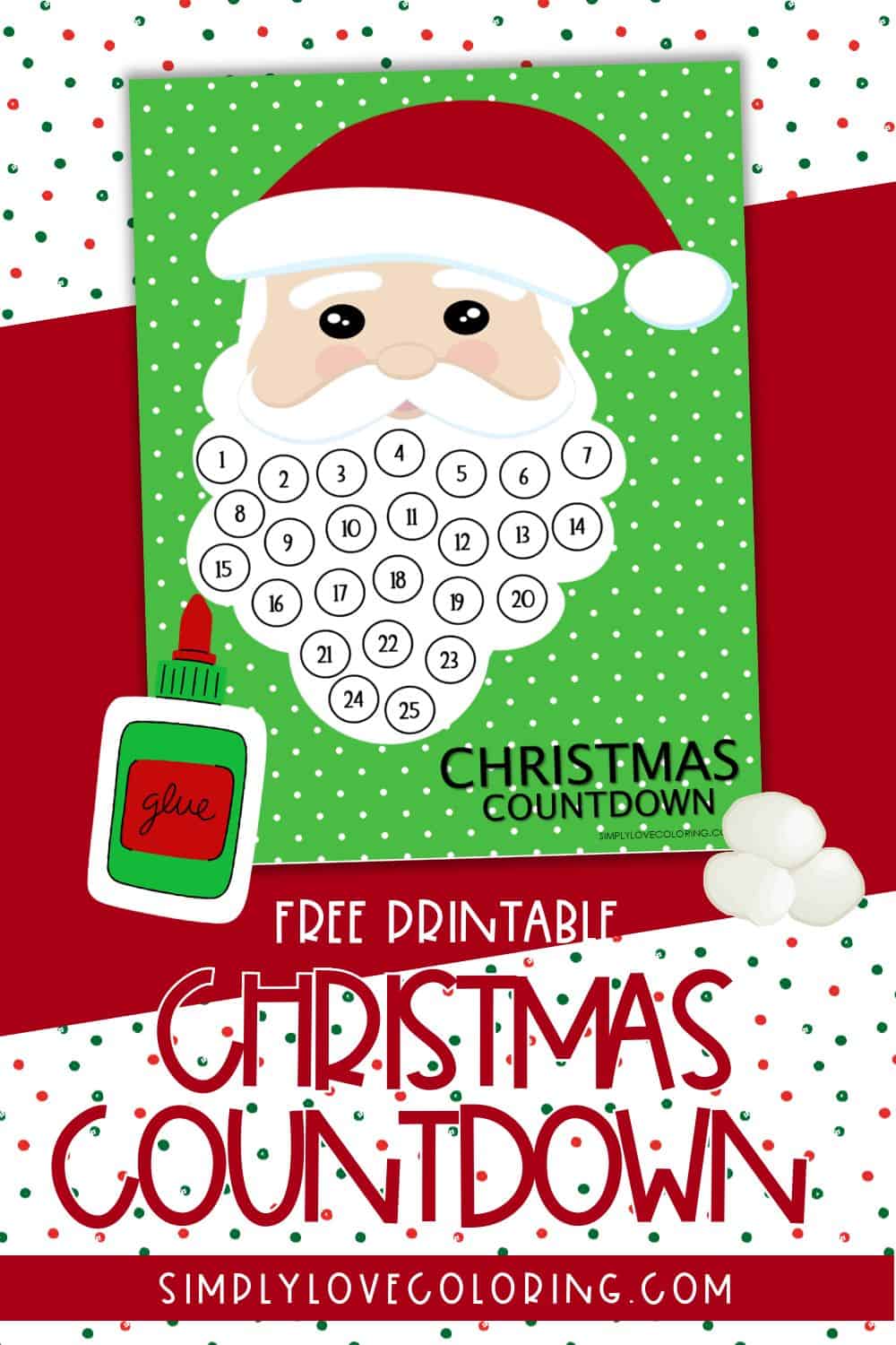 Free Printable Christmas Countdown Calendar Free Printable Christmas Countdown Calendar