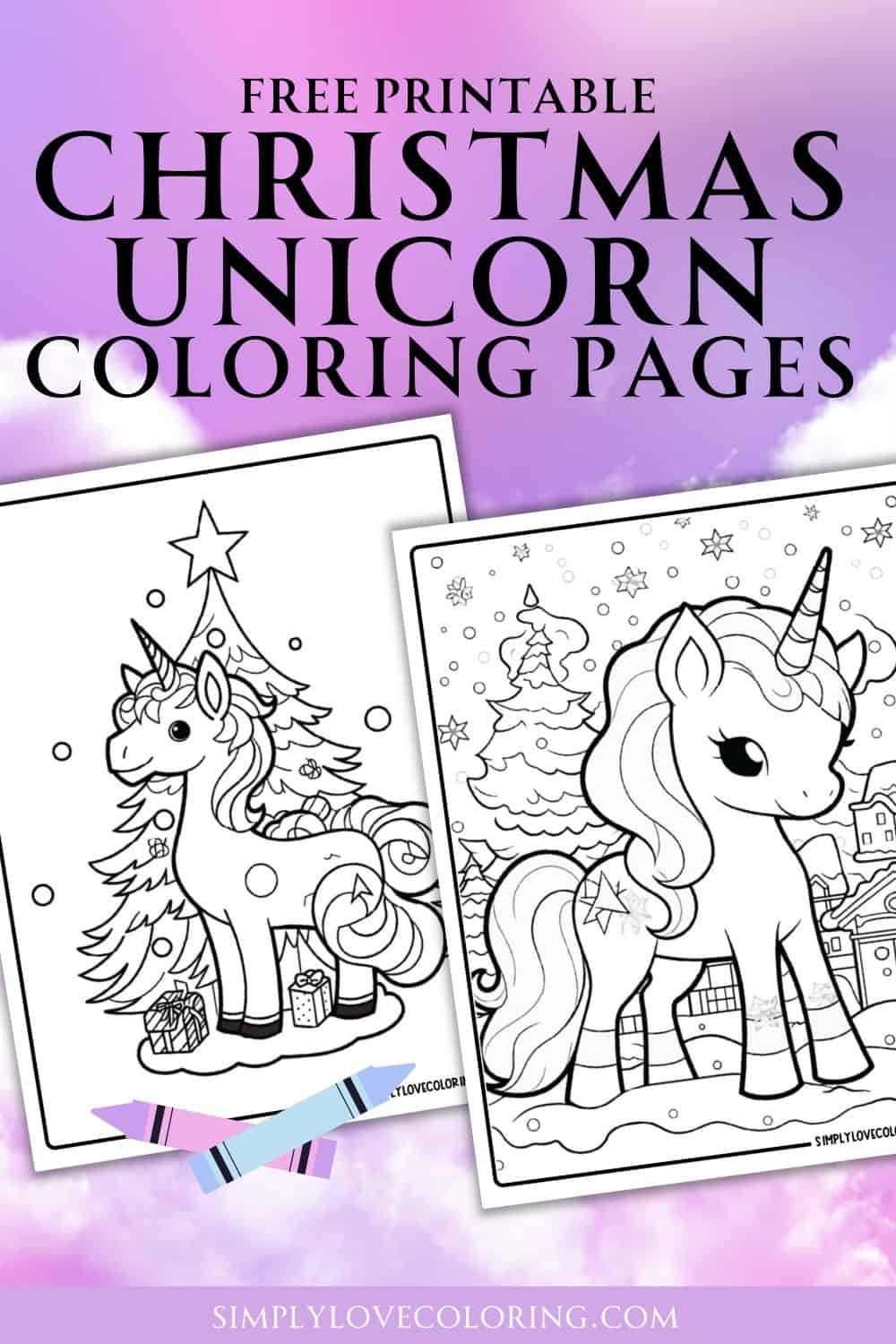 21 Christmas Unicorn Coloring Pages (Free PDF Printables) Simply Love