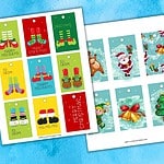 printable Christmas tags pinterest image
