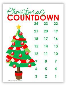 12 Christmas Countdown Calendars (Free PDF Printables) - Simply Love ...