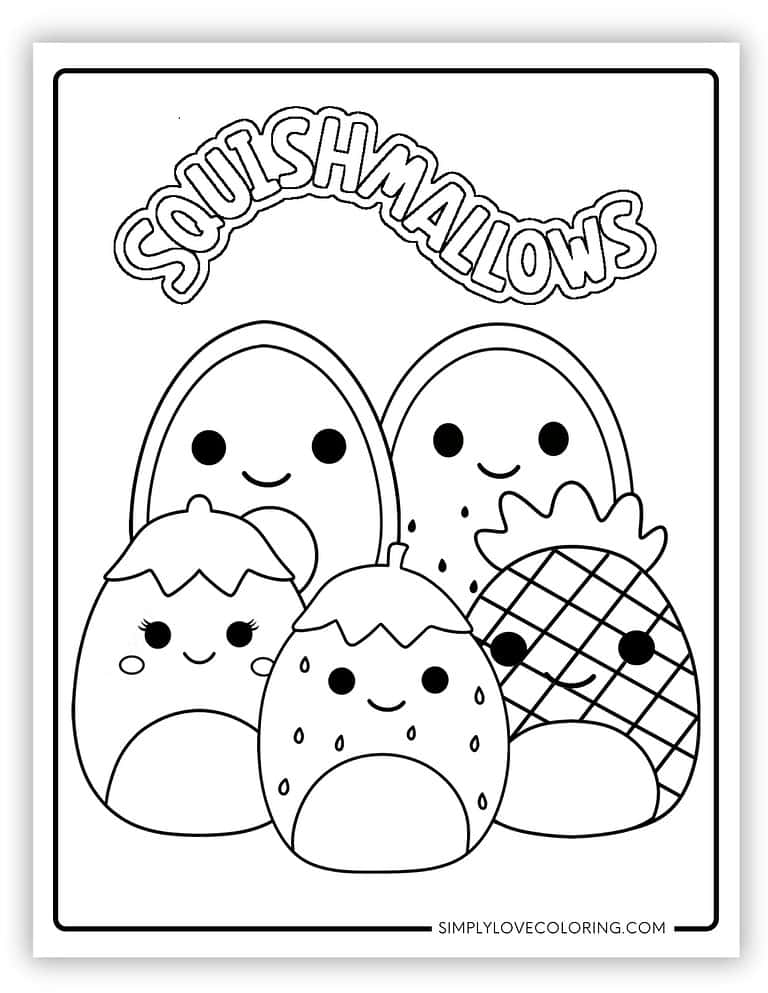 21 Squishmallow Friends Coloring Pages (Free PDF Printables) - Simply ...