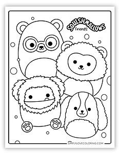 21 Squishmallow Friends Coloring Pages (Free PDF Printables) - Simply ...