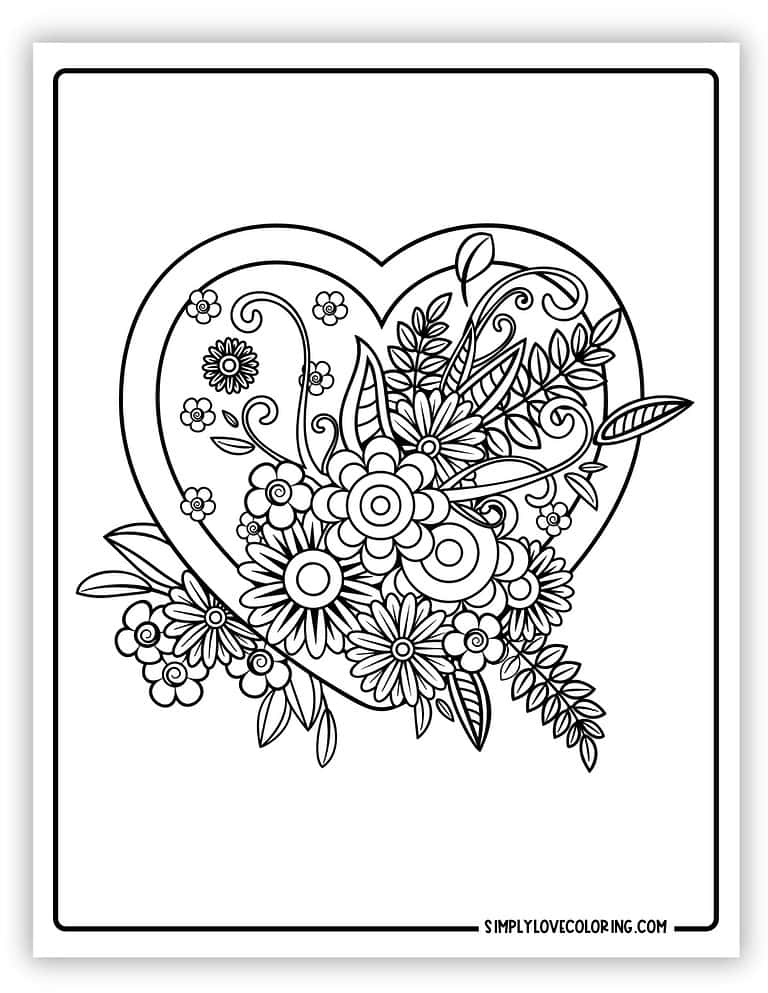 35 Heart Coloring Pages (Free PDF Printables) - Simply Love Coloring