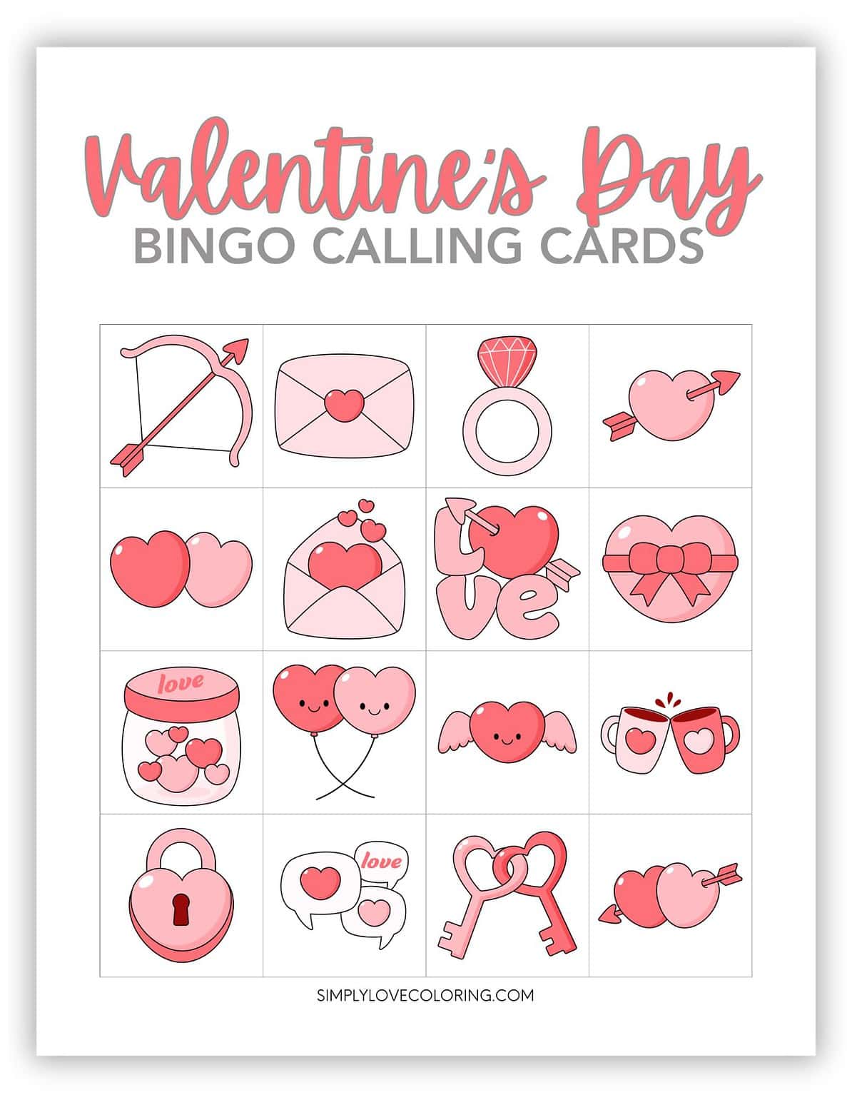 Printable Valentine Bingo Cards (Free PDF Printables) - Simply Love ...