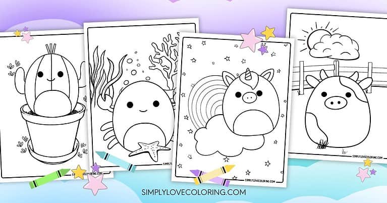 68 Squishmallow Coloring Pages (Free PDF Printables) - Simply Love Coloring