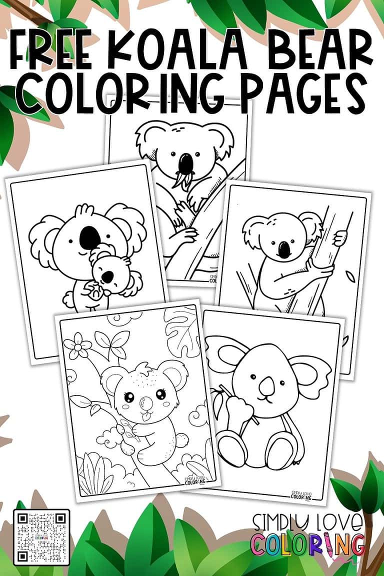14 Koala Bear Coloring Pages Free - Free Koala Bear Coloring Pages Simplylovecoloring.com Pin Image 2 768x1152