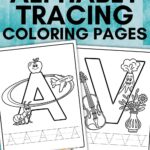 Alphabet and tracing coloring pages pinterest image