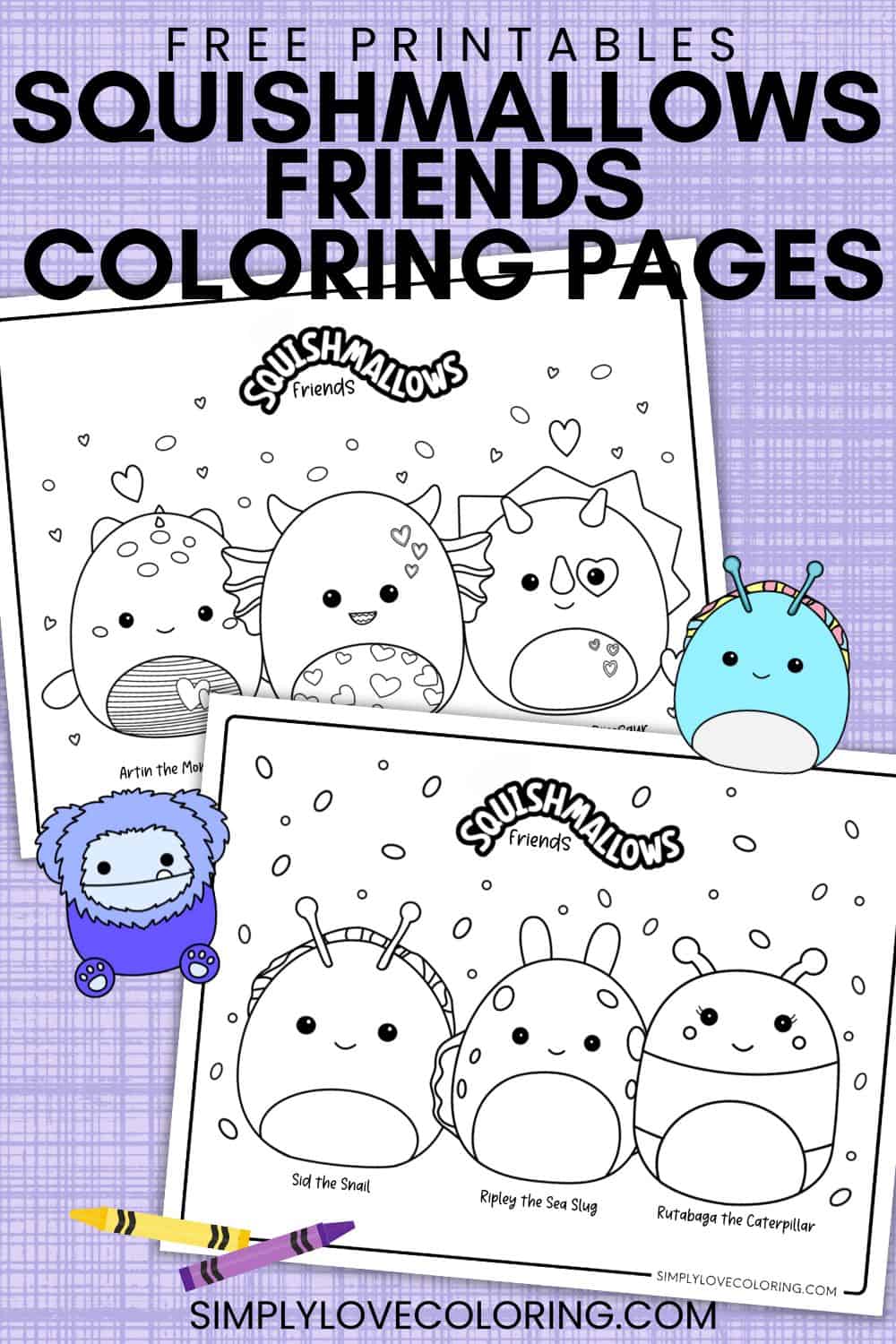 21 Squishmallow Friends Coloring Pages (Free PDF Printables) - Simply