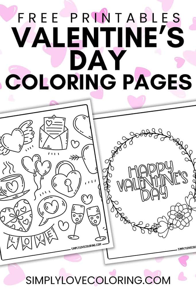 Valentine's Day Coloring Pages pinterest image