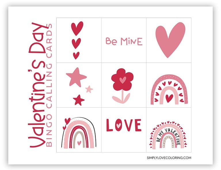 Printable Valentine Bingo Cards (Free PDF Printables) - Simply Love ...