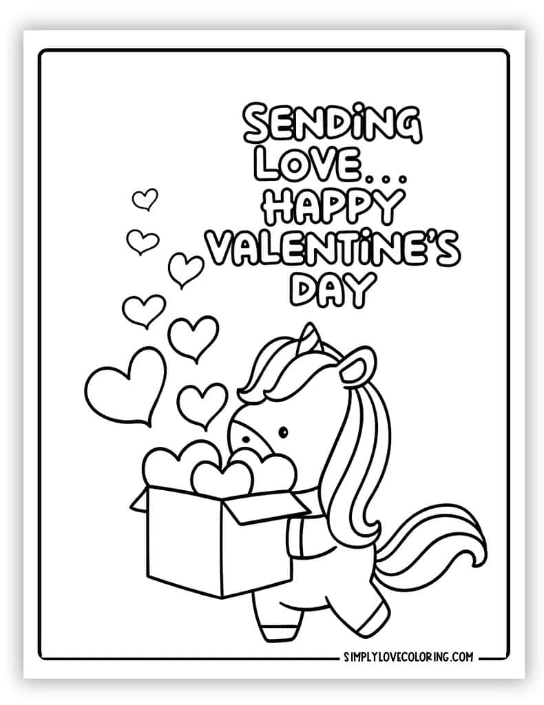 Sending love unicorn