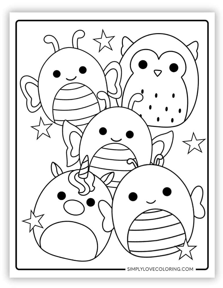 21 Squishmallow Friends Coloring Pages (Free PDF Printables) - Simply ...