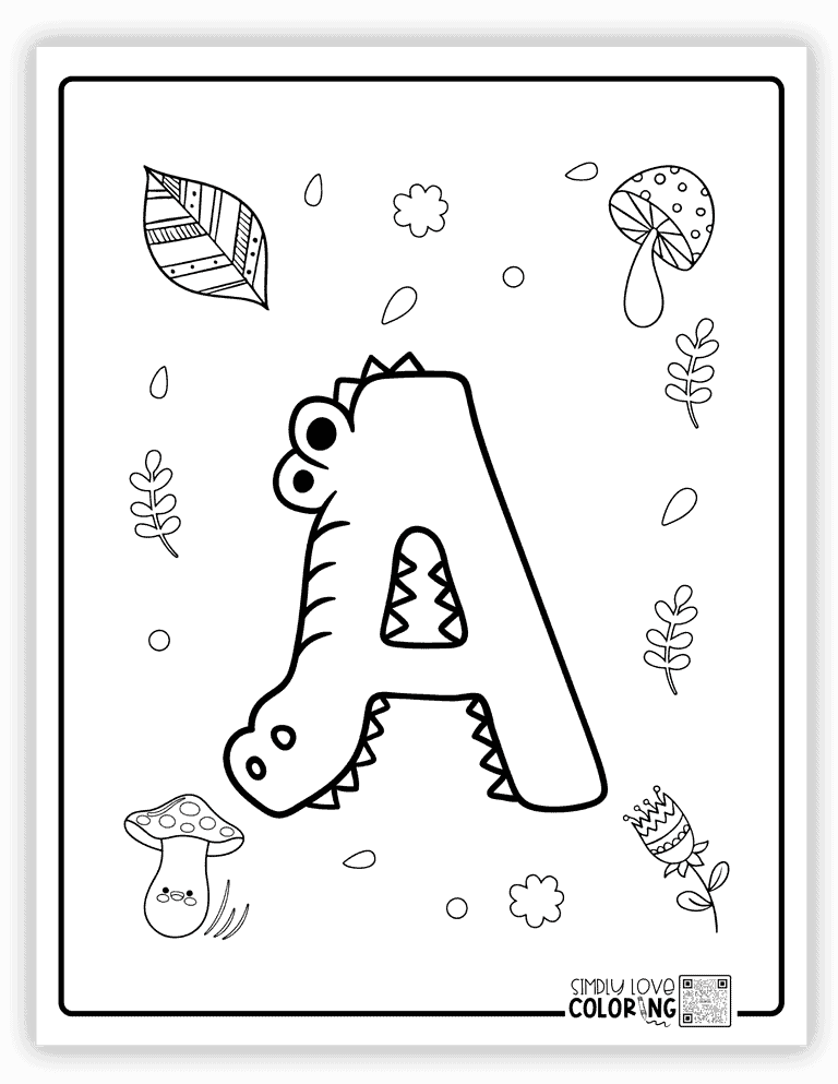Animal Shaped Alphabet Coloring Pages Free PDF Printables Simply 