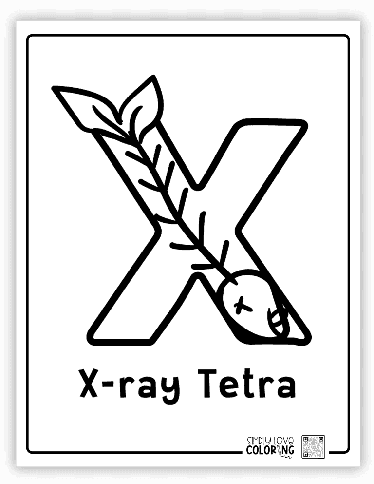 Cute Alphabet Coloring Pages (Free PDF Printables) - Simply Love Coloring