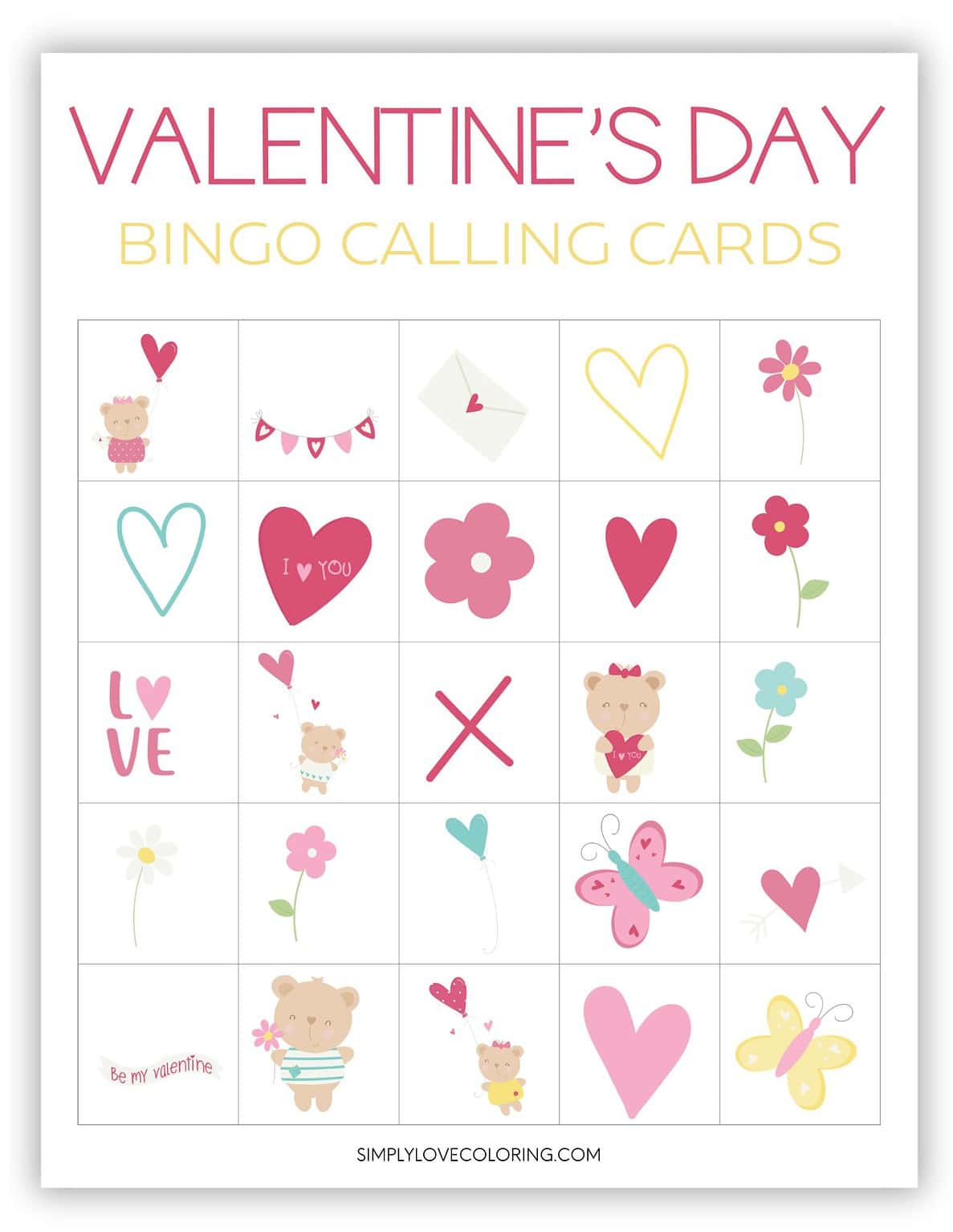 Printable Valentine Bingo Cards (Free PDF Printables) - Simply Love ...