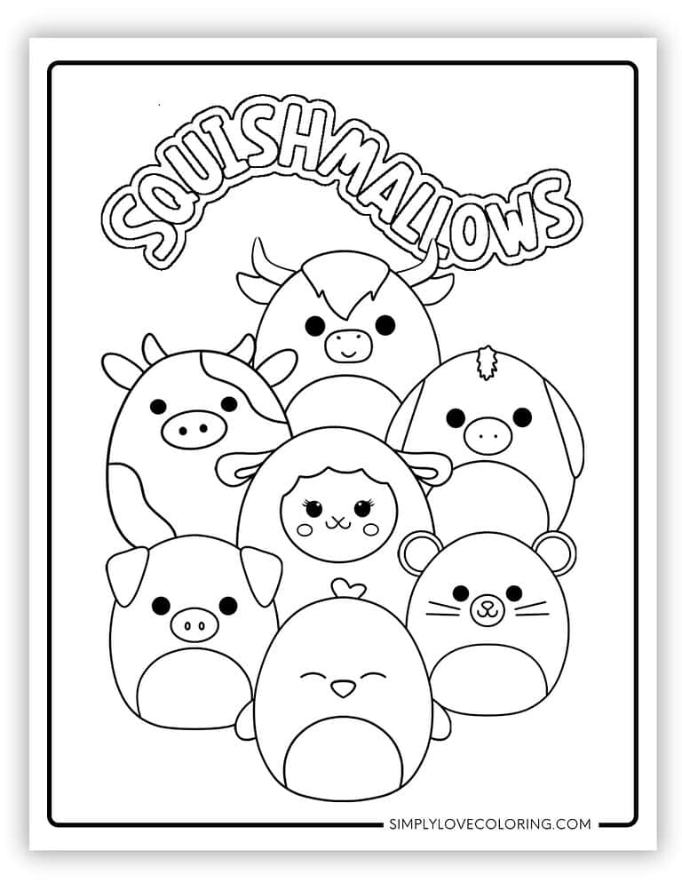 21 Squishmallow Friends Coloring Pages (Free PDF Printables) - Simply ...