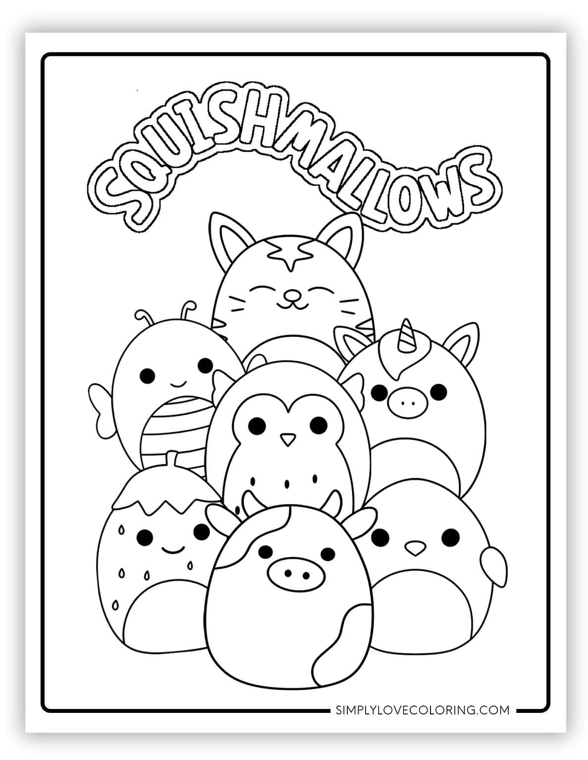 21 Squishmallow Friends Coloring Pages (Free PDF Printables) - Simply ...