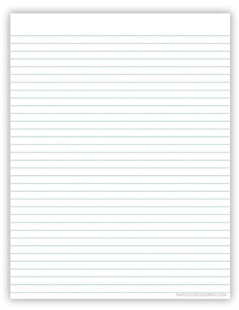 College Ruled Paper Printable (Free PDF Download) Simply Love Coloring