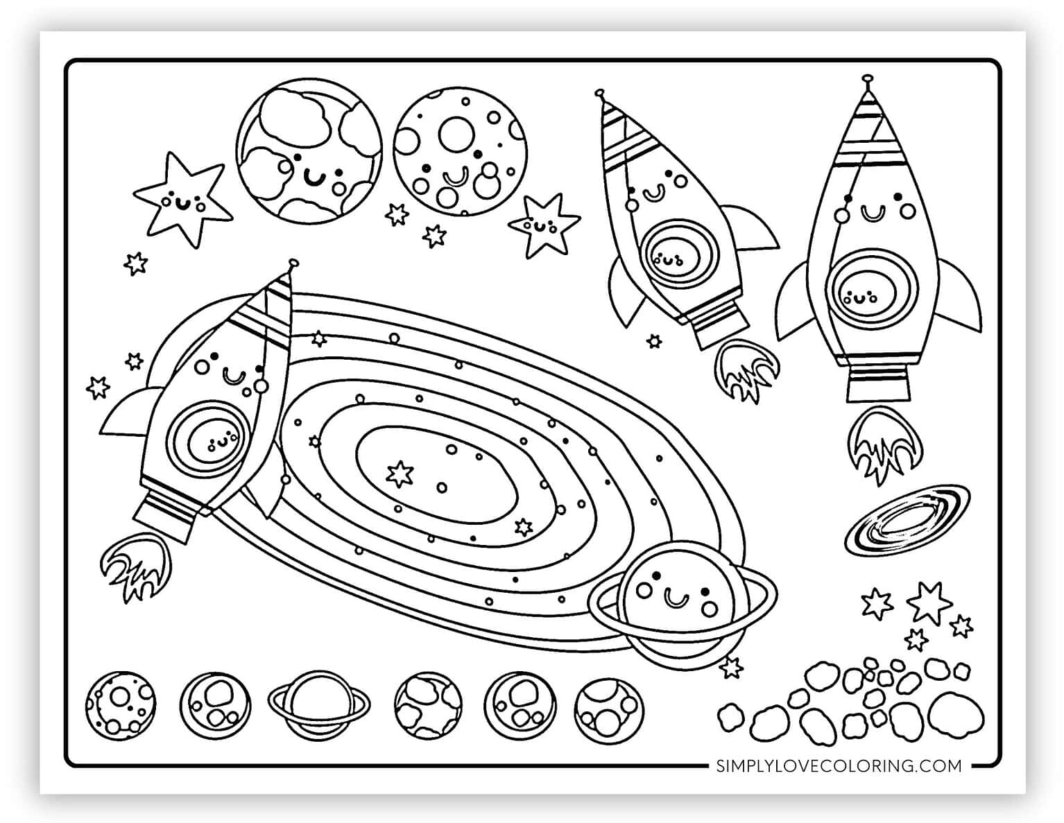 39 Space Coloring Pages (Free PDF Printables) - Simply Love Coloring
