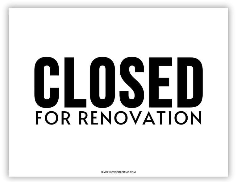 Closed Sign Printable (Free PDF Download) - Simply Love Coloring