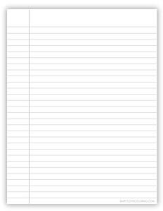 Printable Wide Ruled Paper (Free PDF Download) - Simply Love Coloring