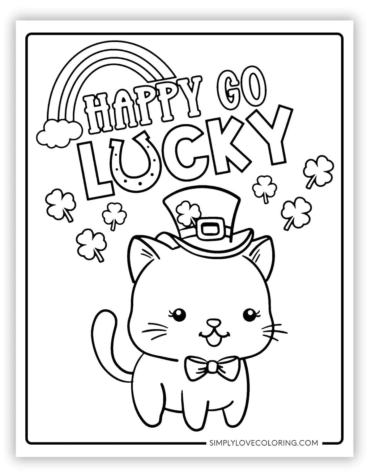 st patricks day cat clipart