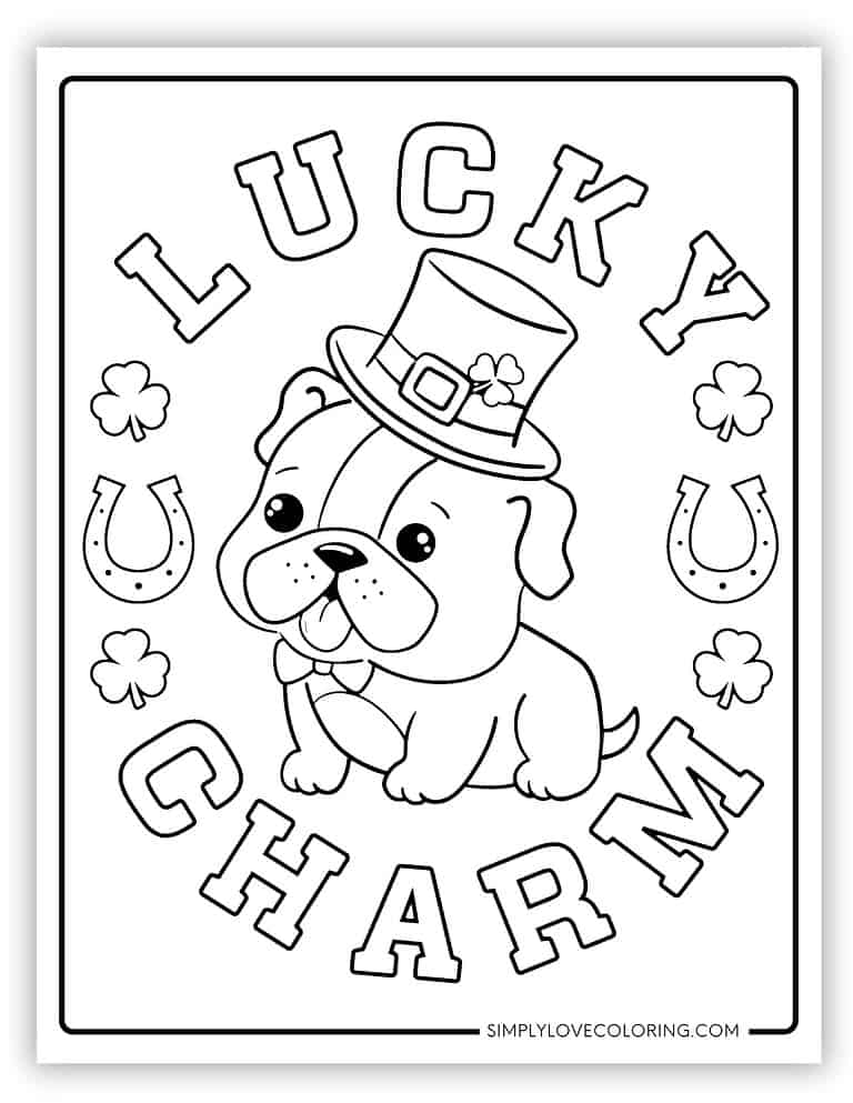 37 St Patrick 39 s Day Coloring Pages - Lucky Charm Dog St Patricks Day Coloring Pages 768x994