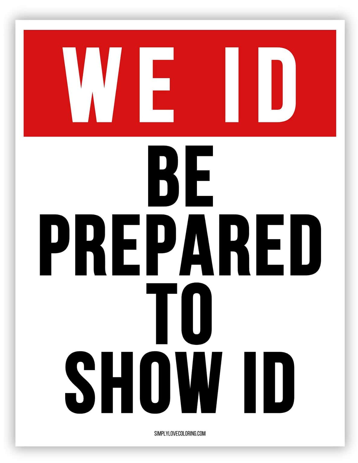 30 We ID Sign Printables Free PDF Download Simply Love Coloring