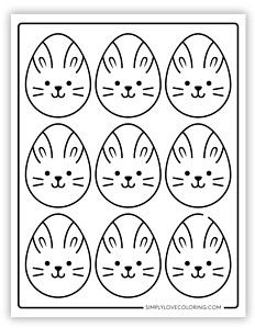 40 Easter Egg Template Designs (Free PDF Printables) - Simply Love Coloring