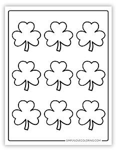 A small shamrock template printable