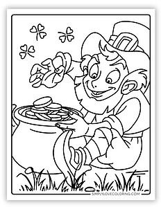 20 Pot of Gold Coloring Pages (Free PDF Printables) - Simply Love Coloring