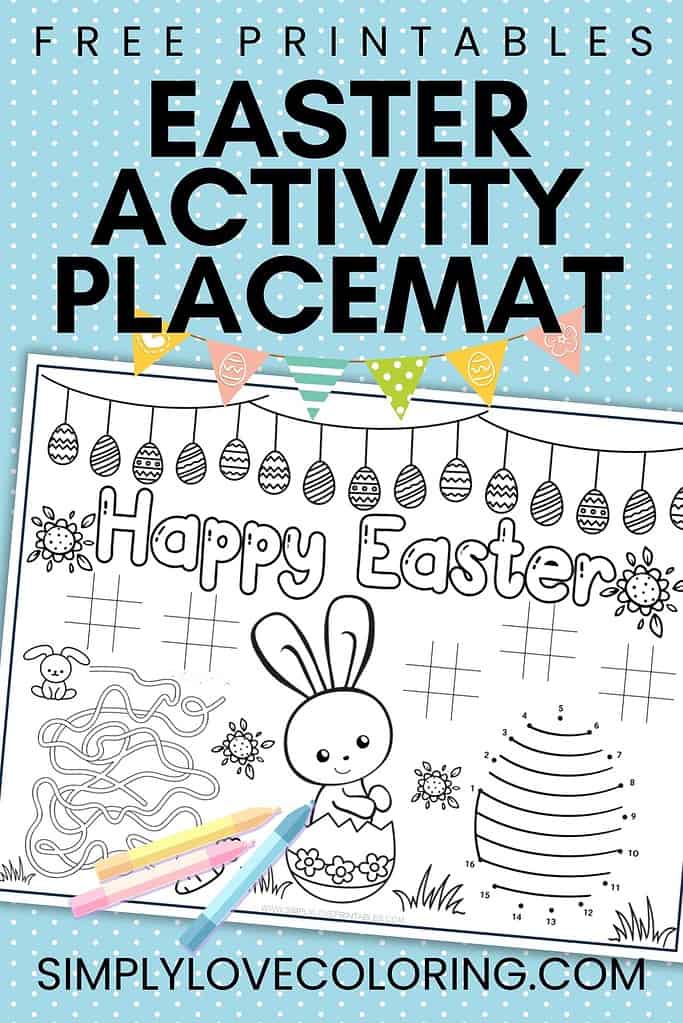 Easter activity placemat pinterest image