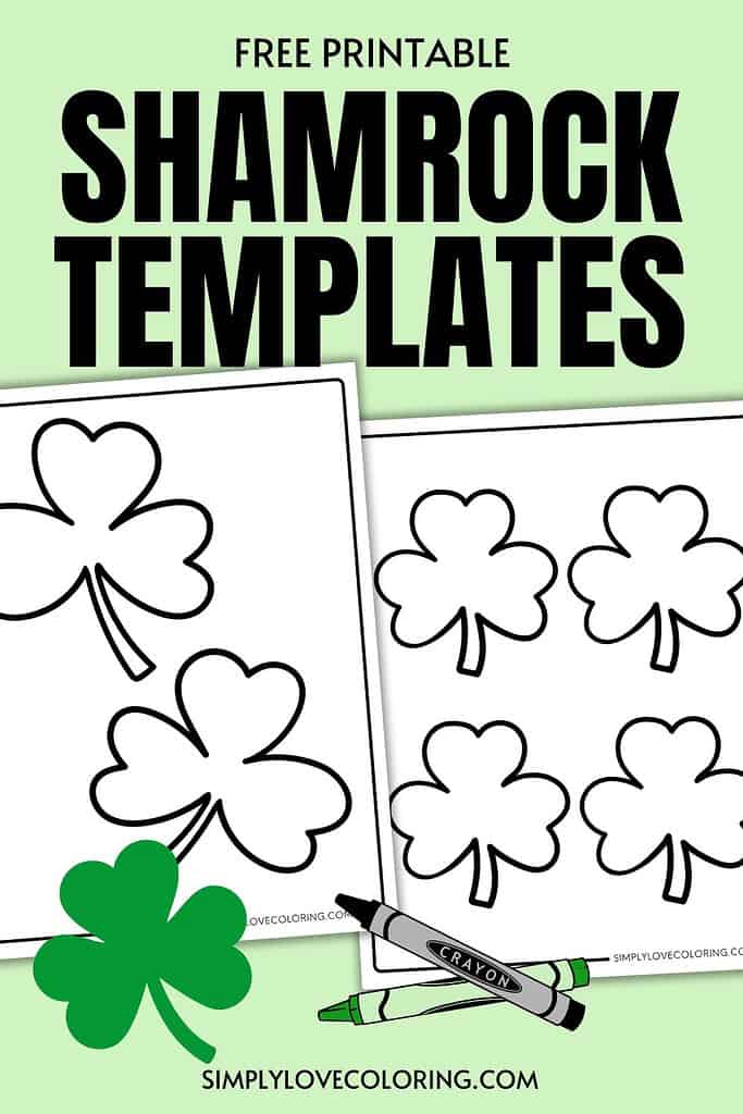 shamrock template printable pinterest image